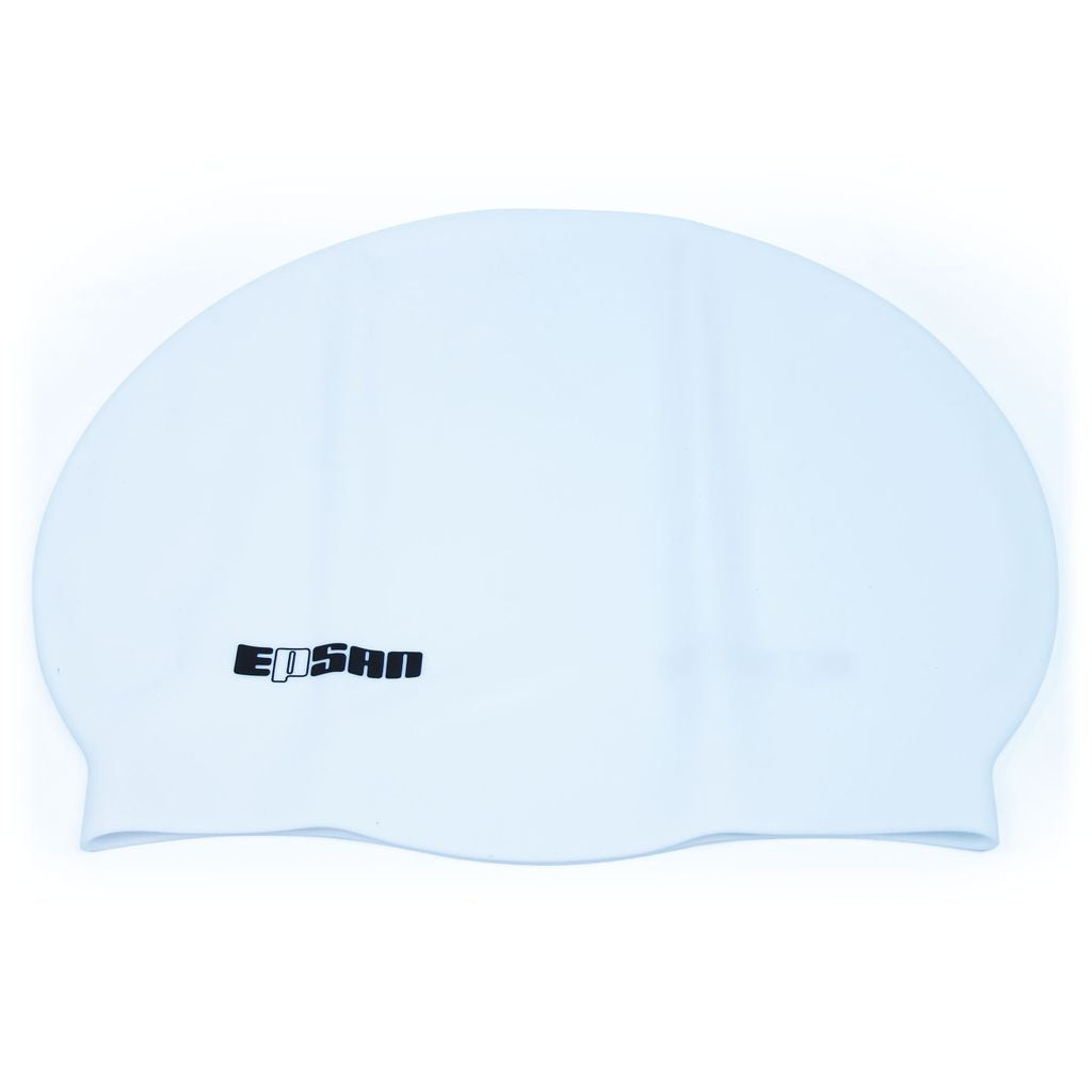 SILICONE SWIMMING CAP 55G, WHITE