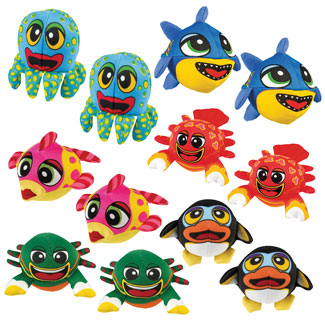 BECO ANIMAL SOAKERS ASSORTED DESIGNS, SET OF 12