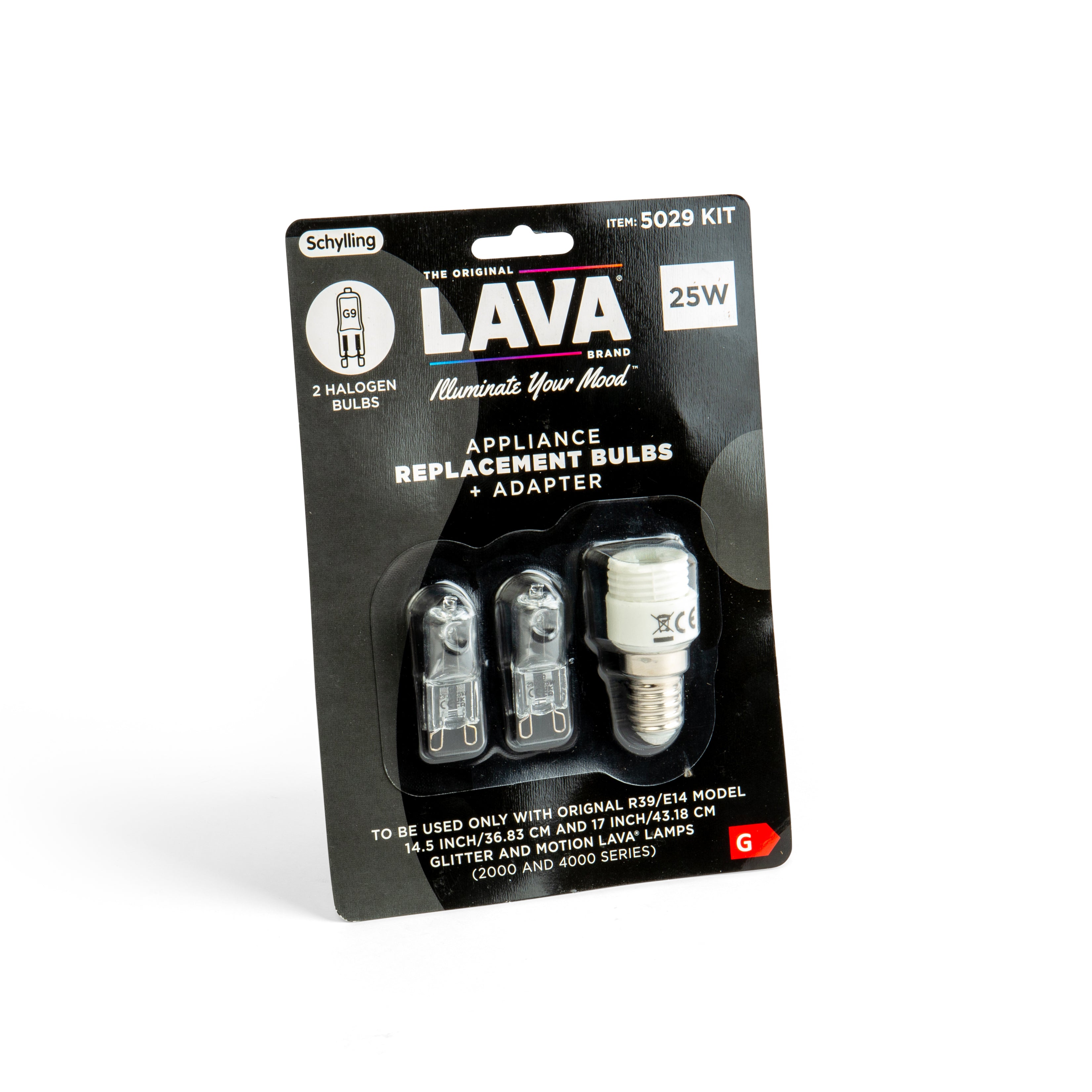 Lava Replacement Bulb G9 adapter with G9 Bulb Pk 2