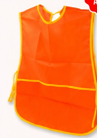 APRON POLYESTER WATER PROOF SMALL ORANGE EDUPLAN
