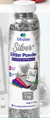 GLITTER POWDER SILVER 1KG EDUPLAN