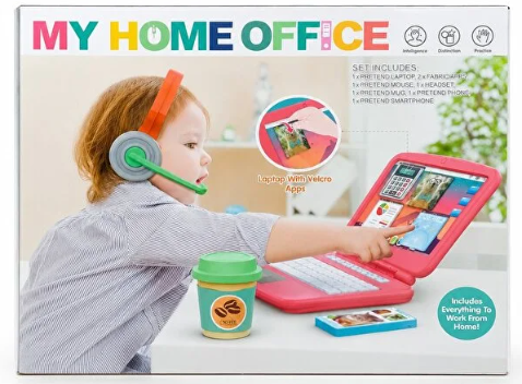 My Home Office Pretend Play Set Kids Laptop