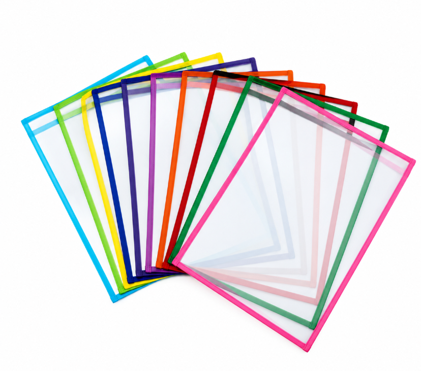 Eduplan dry erase pockets assortment for stationery and display organization