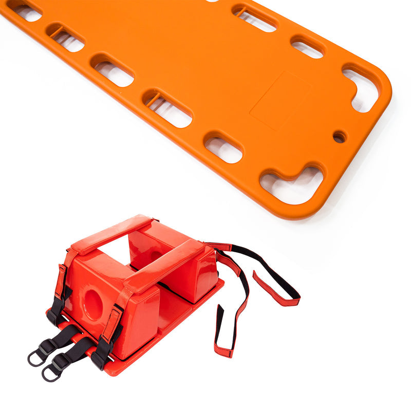 DS Floating Stretcher with Head Immobilizer Orange