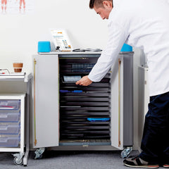 TabCabby compact AC tablet charging cabinet – 32 devices