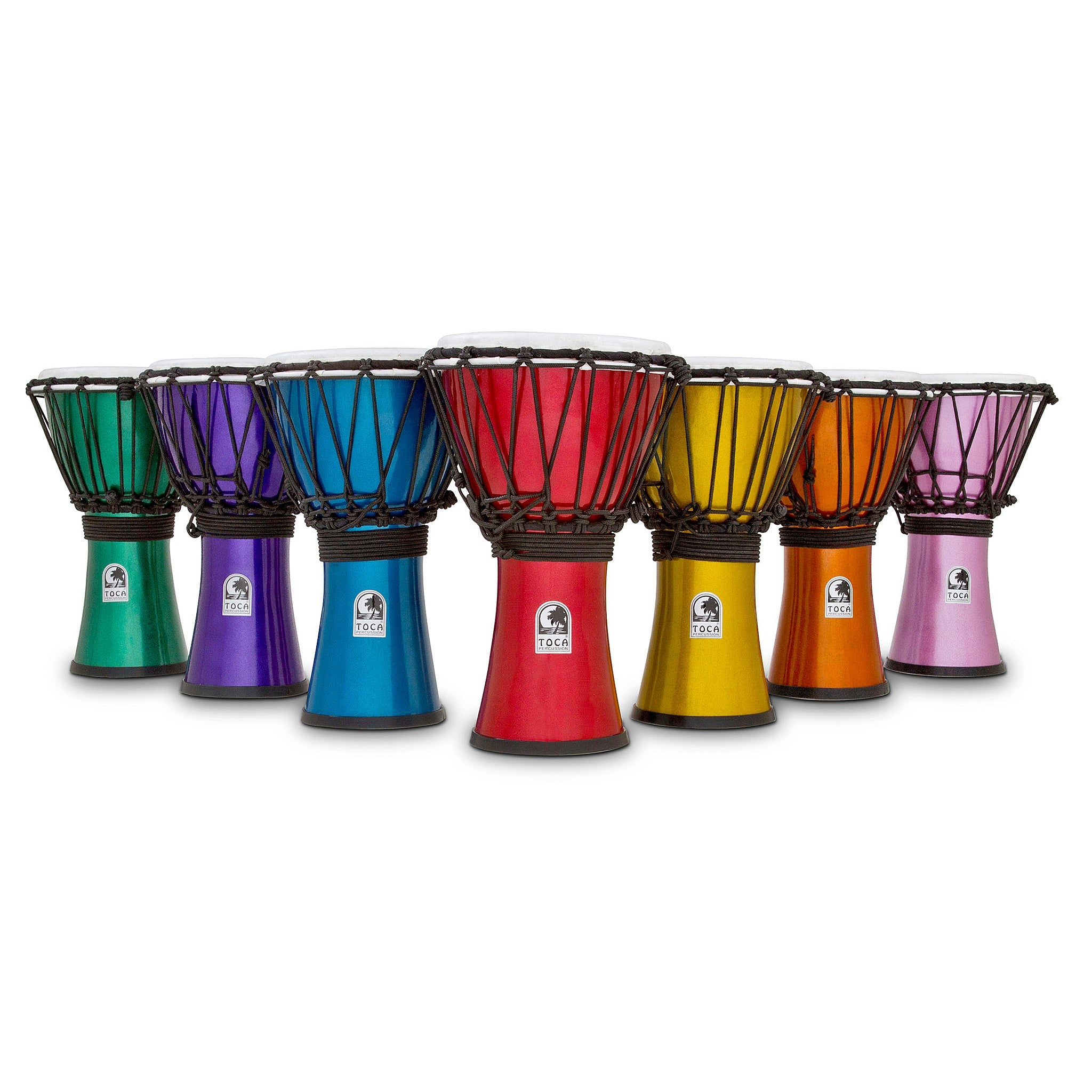 Toca Freestyle Coloursound djembe pack - rope tuned