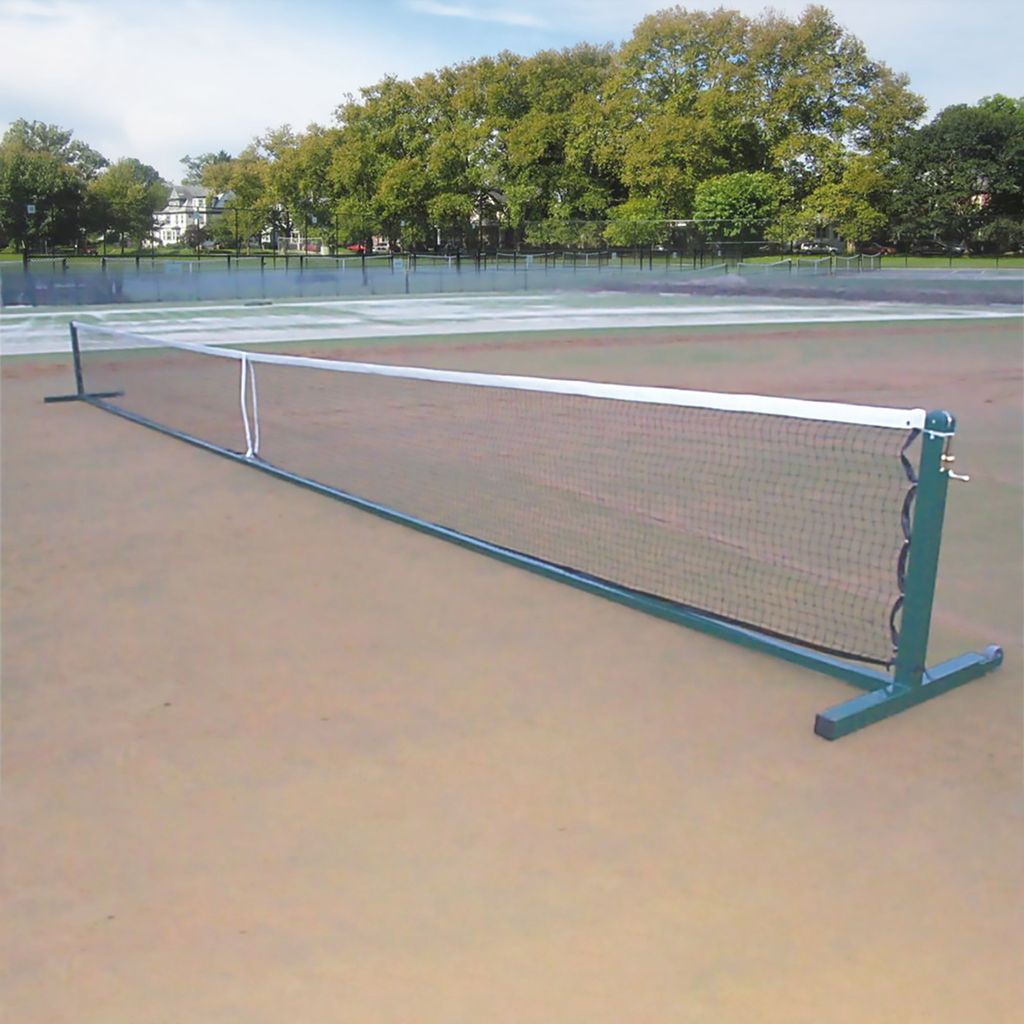 76MM FREESTANDING TENNIS POSTS WITH WHEELS PAIR