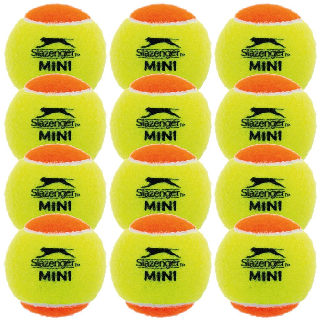 SLAZENGER MINI TENNIS ORANGE STAGE 2 BALL SET OF 12