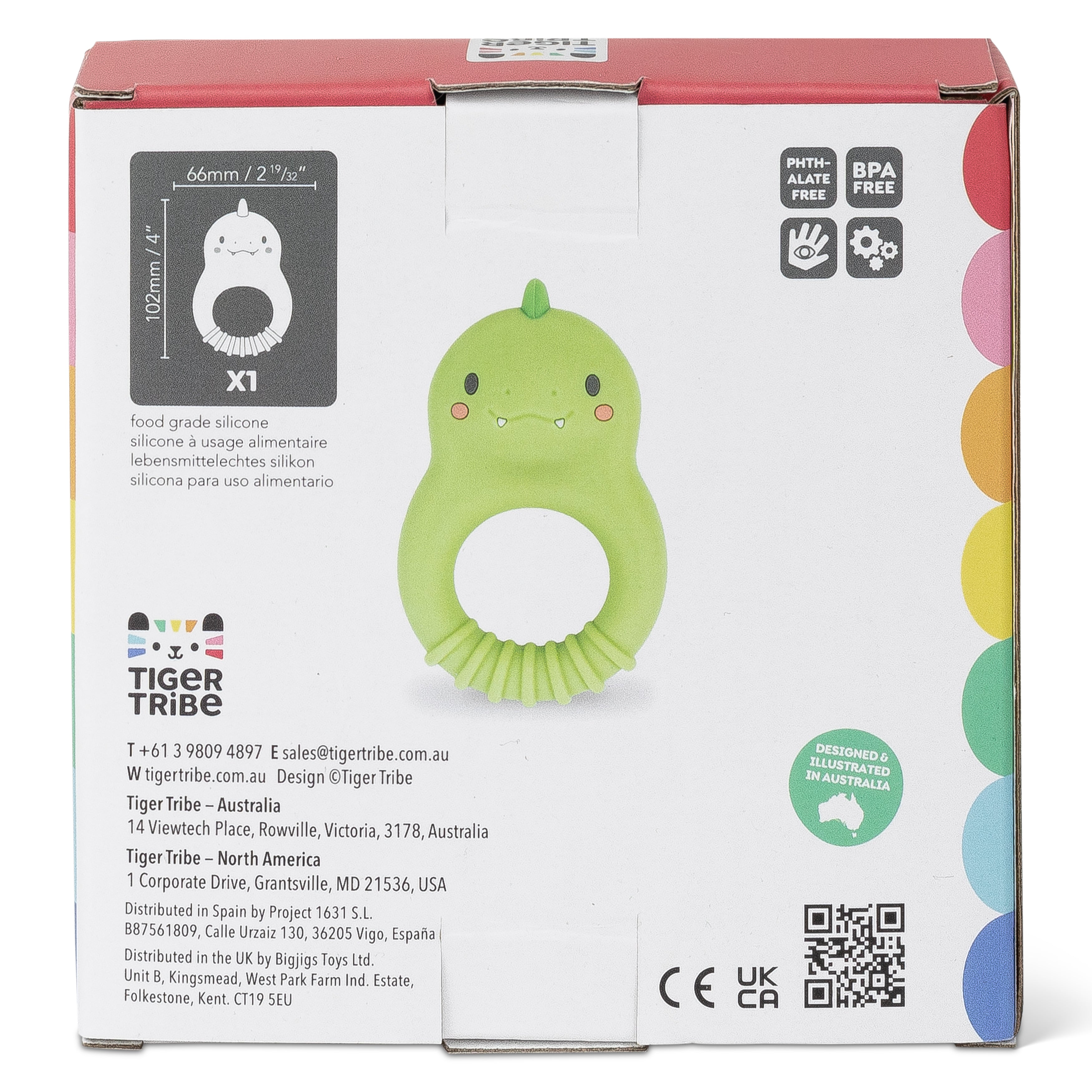 Silicone Teether - Dino (Birth +)