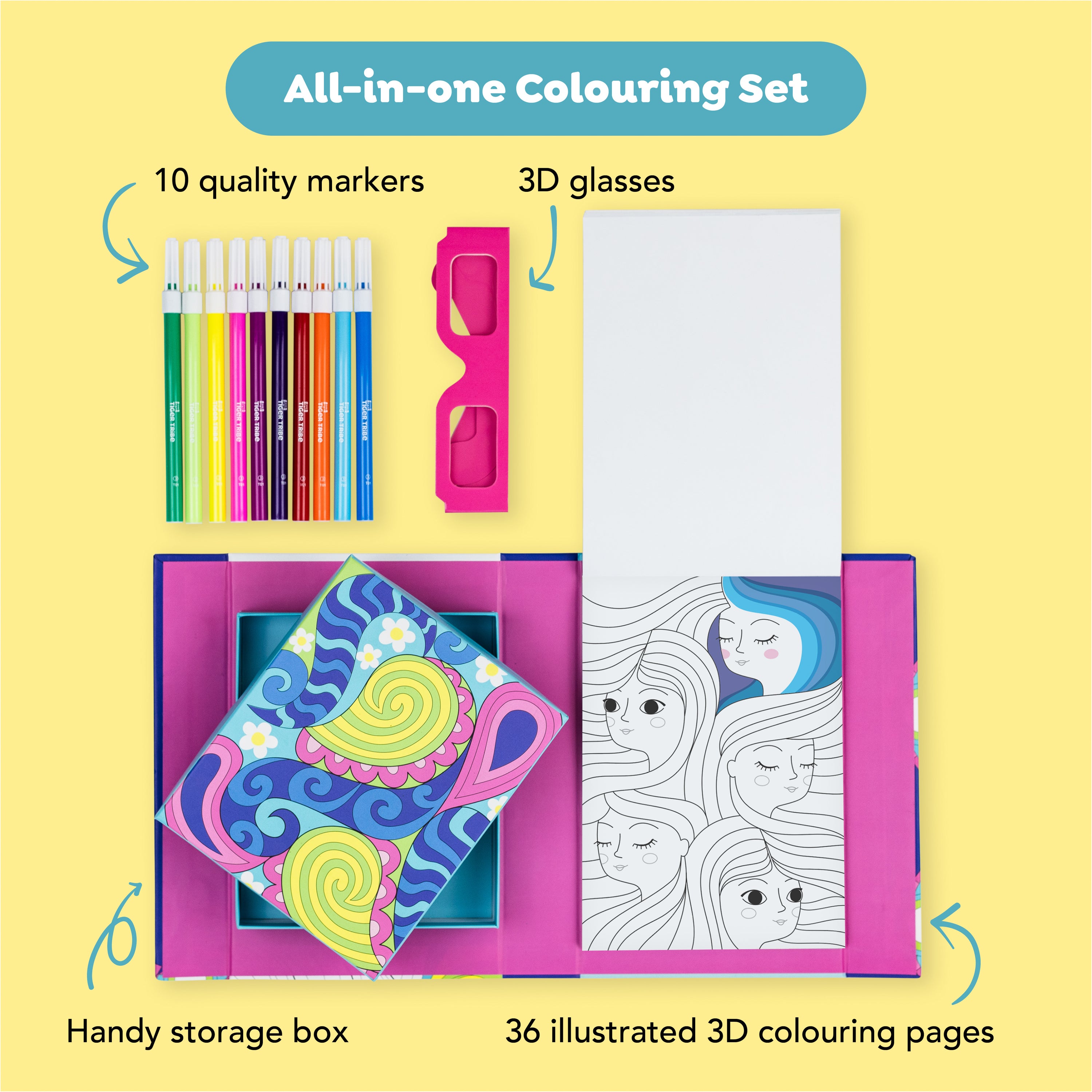 3D Colouring Set - Rainbow Dreams (5 Years +)