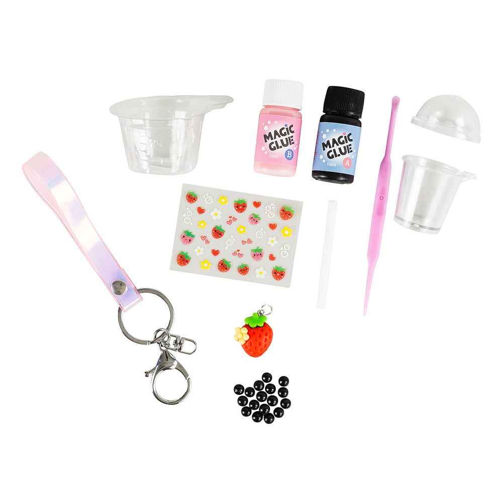 Bag Charm Kit - Strawberry Bubble Tea (6 Years +)