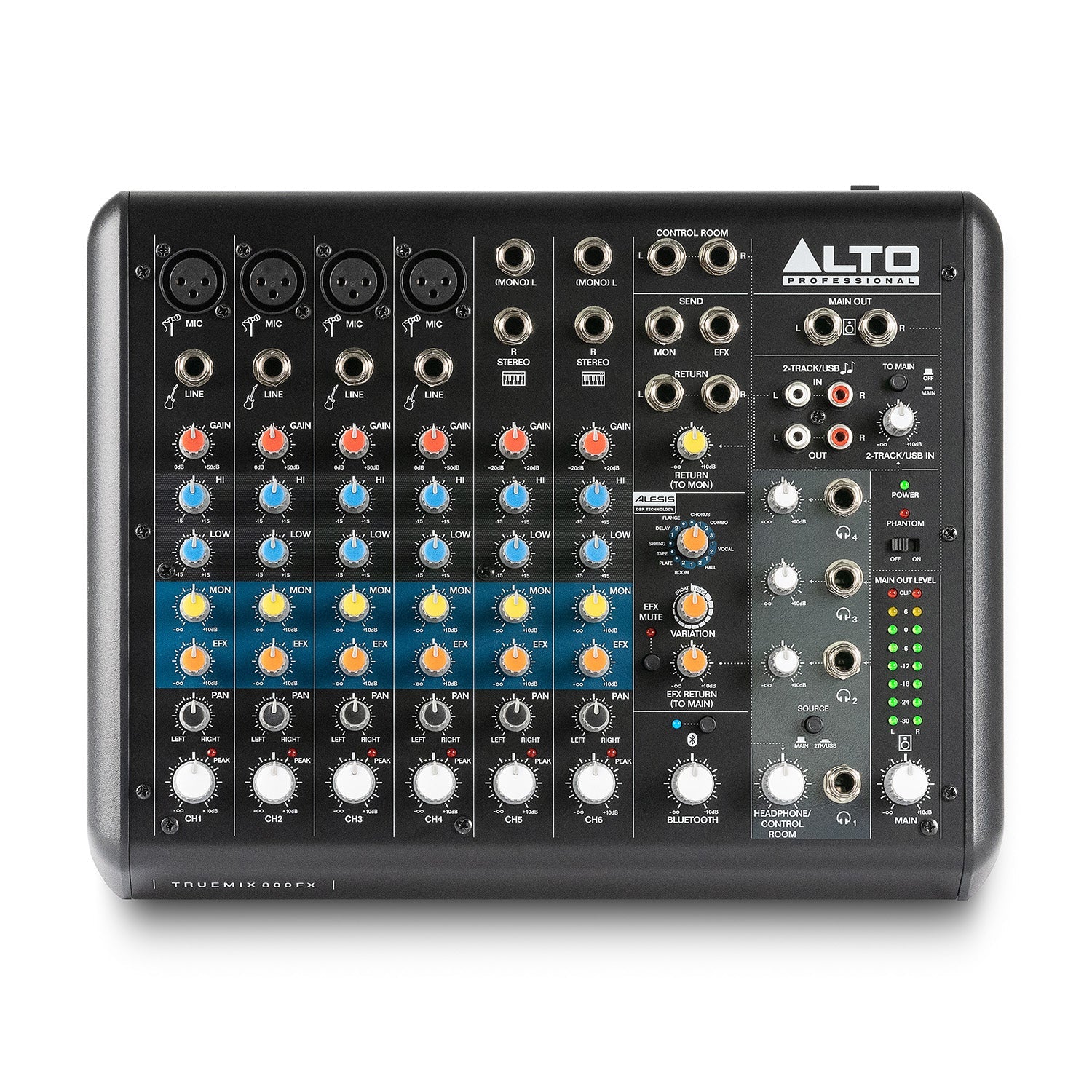 Alto TrueMix 800 FX 8-channel analogue mixer with USB and Bluetooth