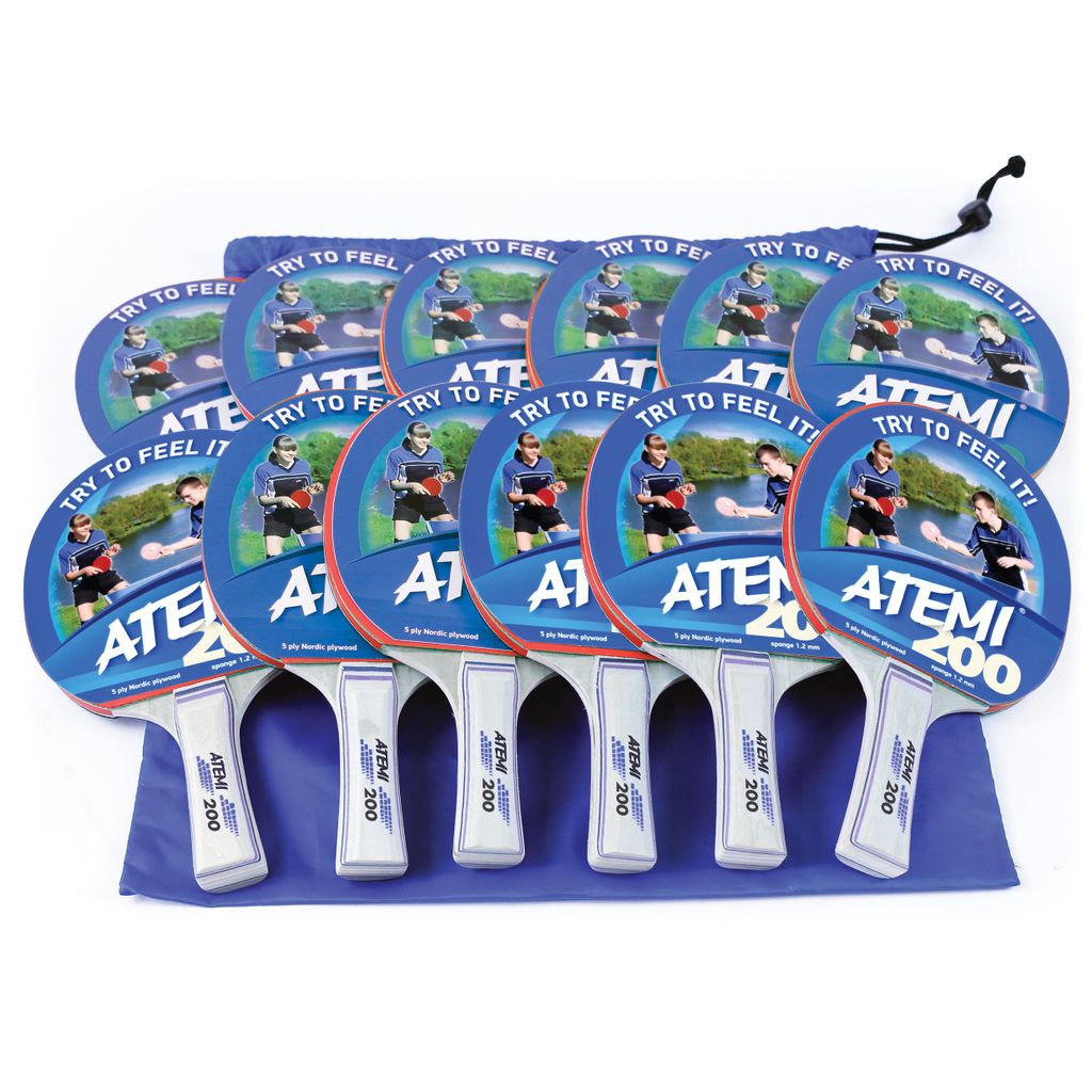 ATEMI 200 TABLE TENNIS BAT BAG OF 12
