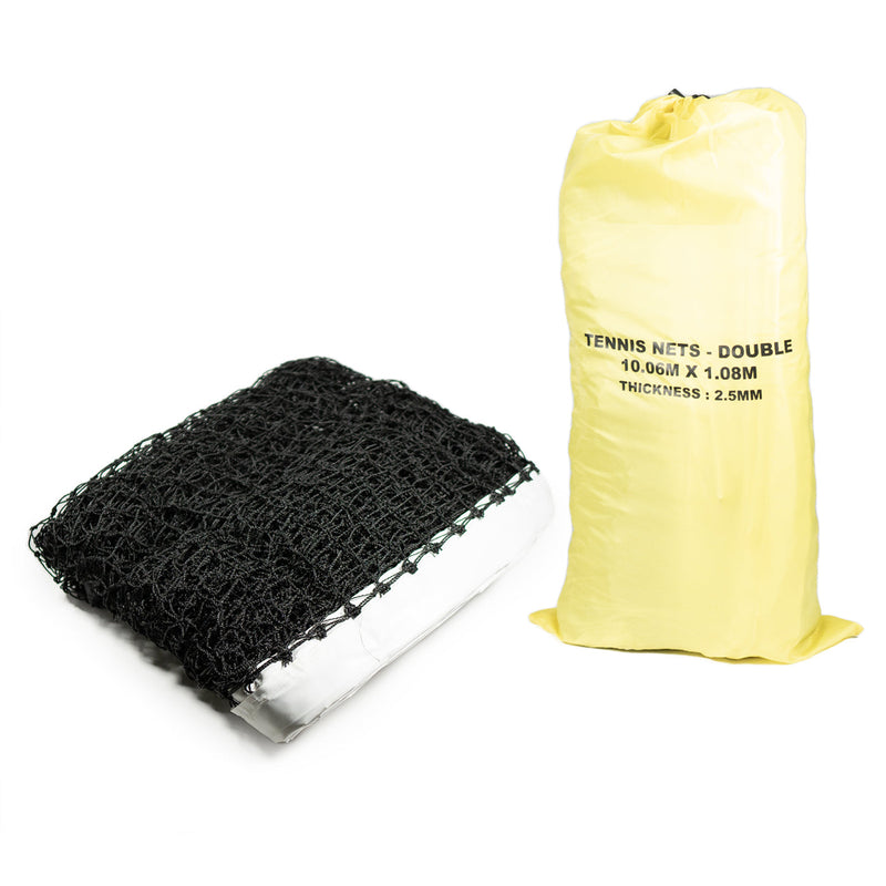 DS Tennis Net - 2.5mm Double (10.06m x 1.08m) Black