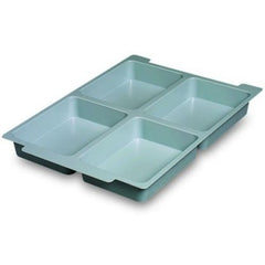 Gratnells Standard Moulded Dove Grey Shallow F1 Insert - 4 Sections