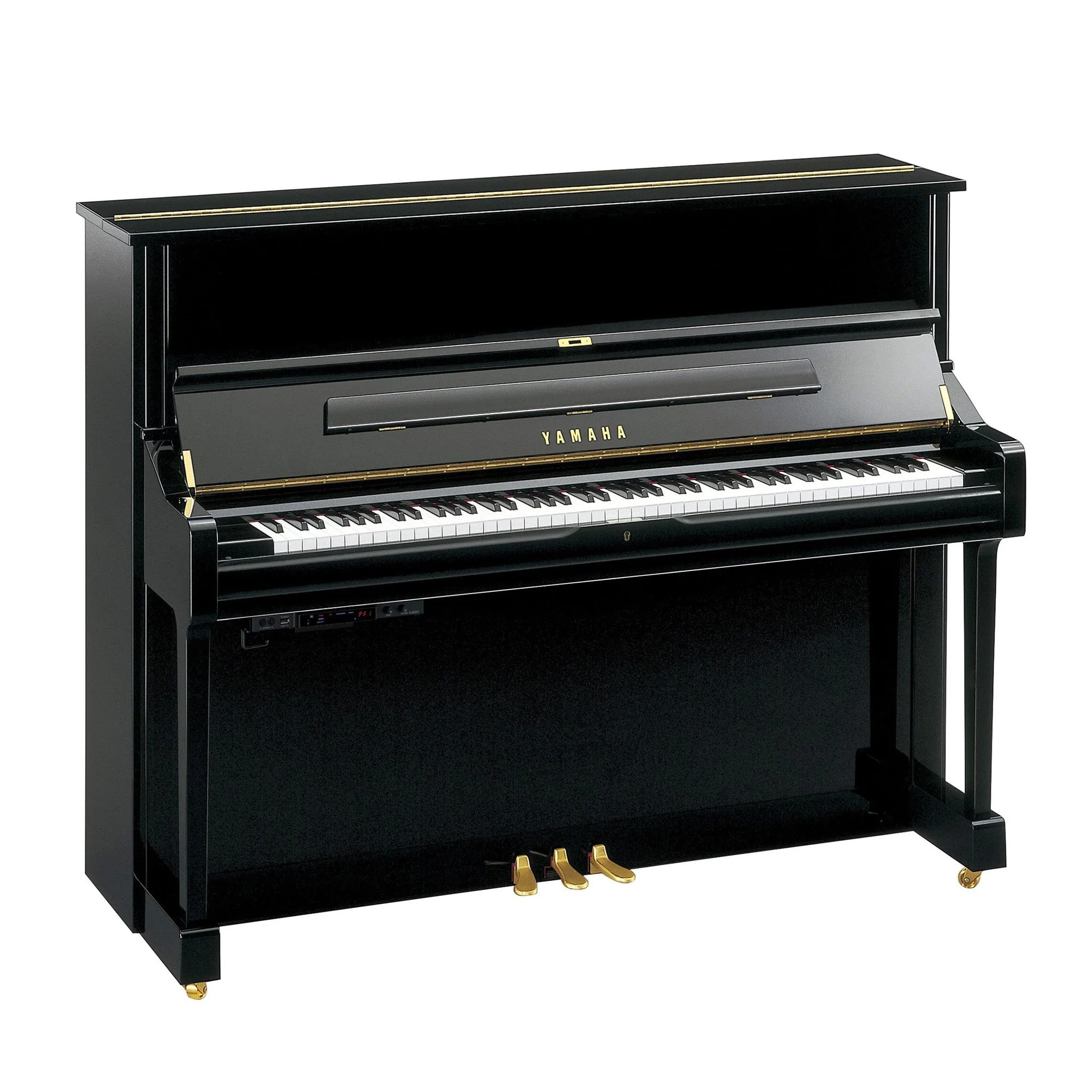 Yamaha U1 TA3 TransAcoustic upright piano - polished ebony