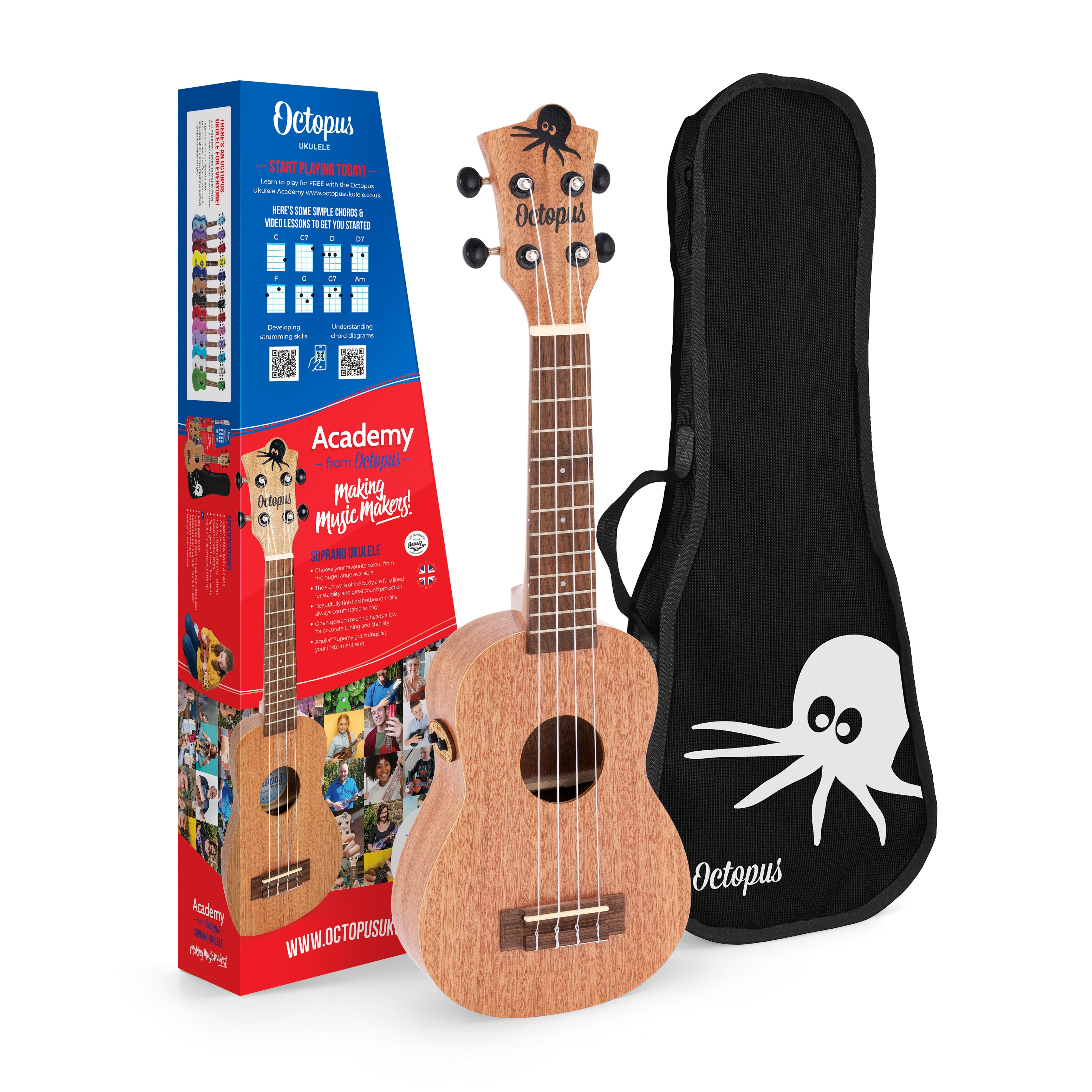 Octopus Academy electro-acoustic soprano ukulele