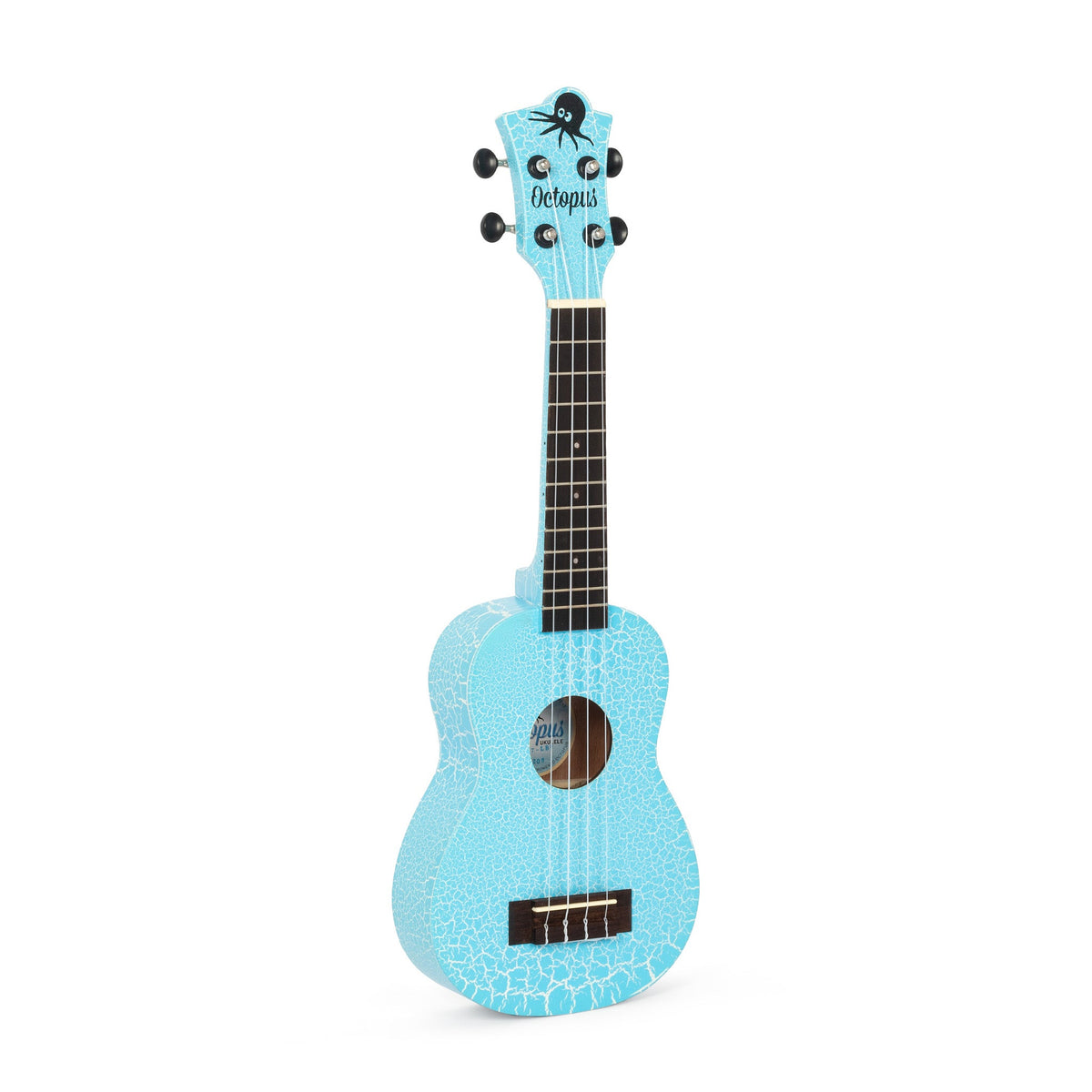 Octopus Academy soprano ukulele - Light blue and white crackle
