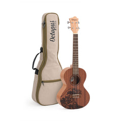 Octopus Rosette tenor ukulele - wave motif
