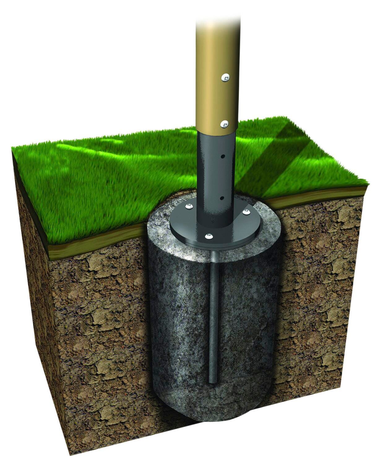 PLAYGROUND - ULTRAPLAY MOON CRATER CLIMBER FREESTANDING ACTIVITY INGROUND MOUNTING KIT