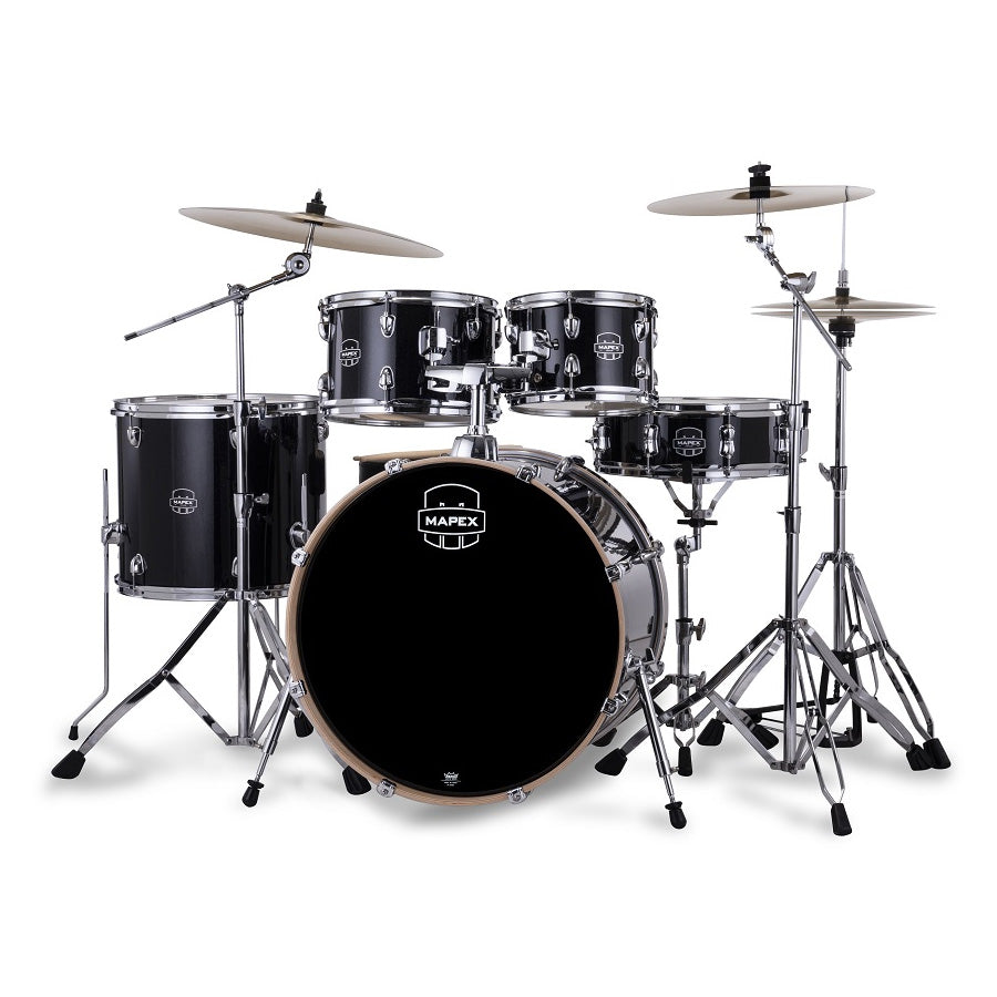 Mapex Venus 20" fusion 5-piece drum kit – Black Galaxy Sparkle