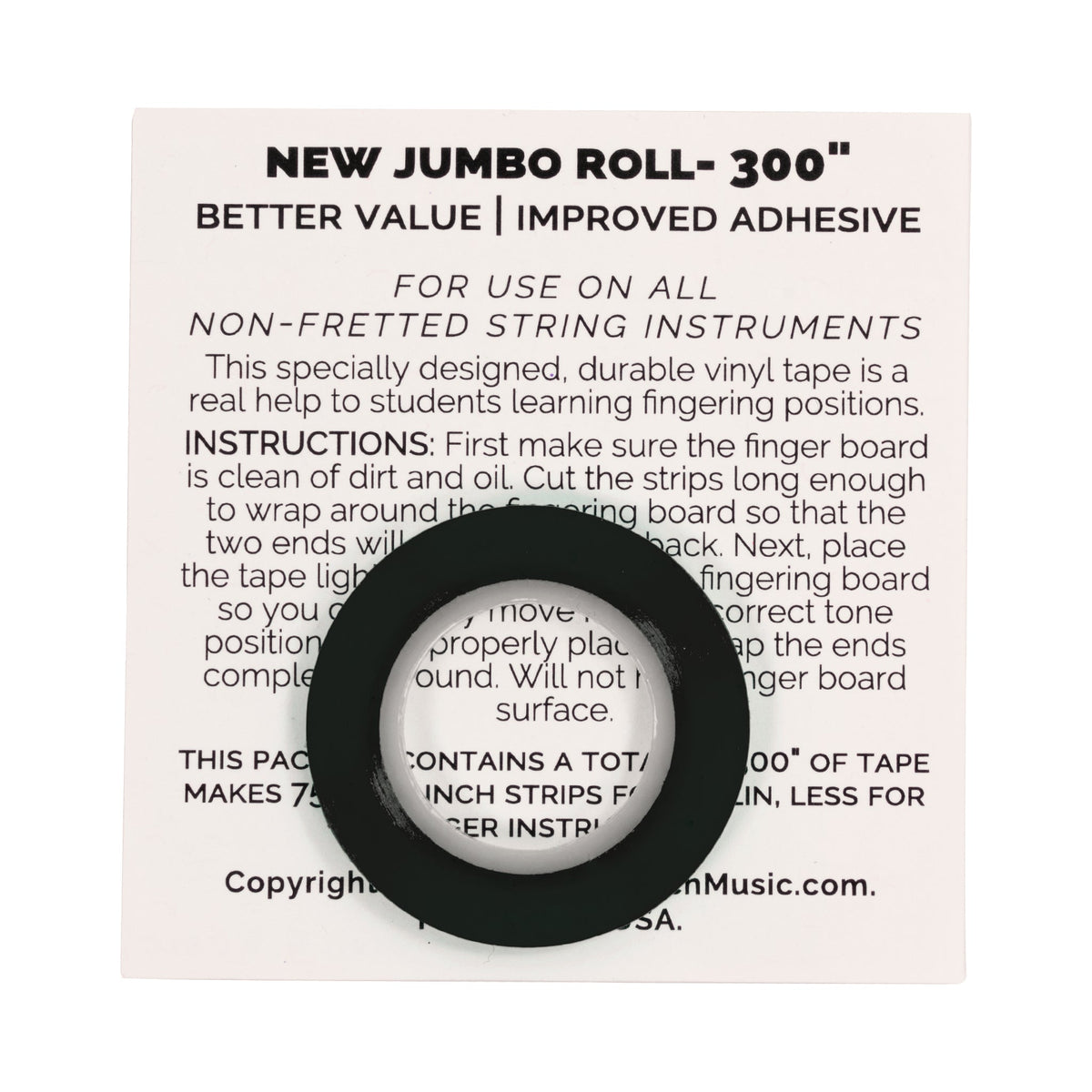 VFT Orchestral string fingering tape - Black