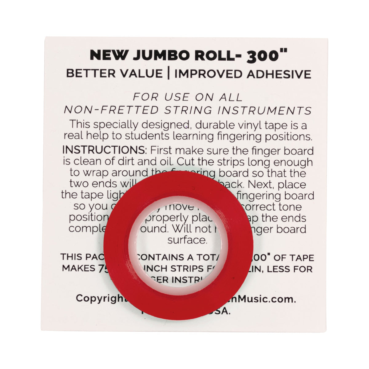 VFT Orchestral string fingering tape - Red