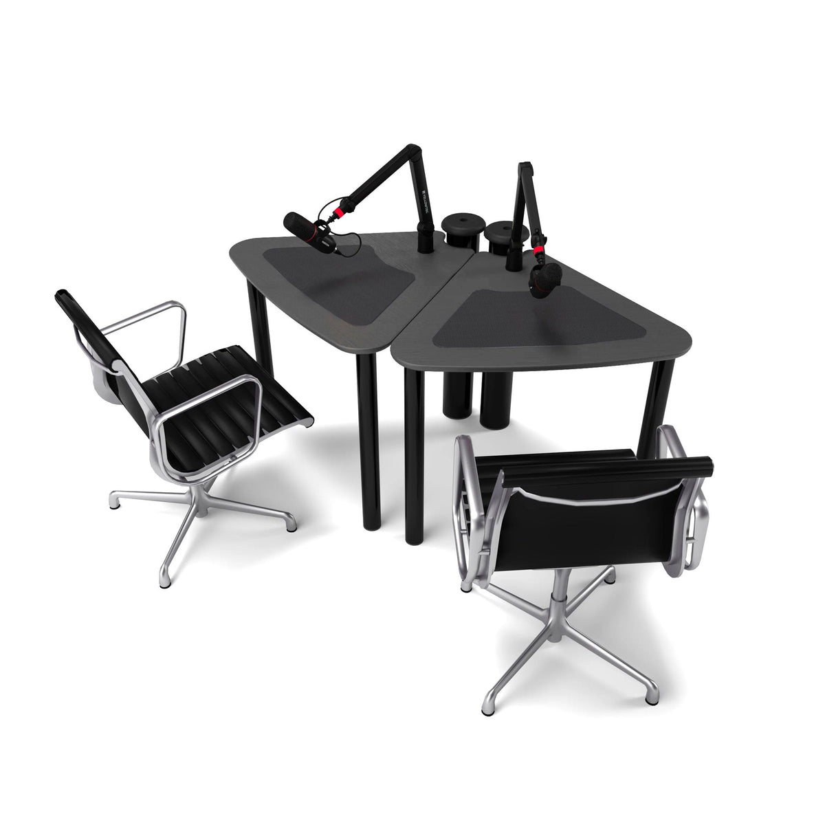 AKA Design ProVoice double podcasting desk – Graphite