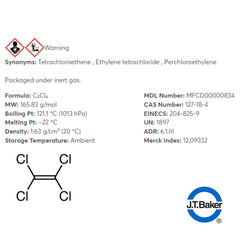 Tetrachloroethylene Ultra Analytical Solvent - 4L