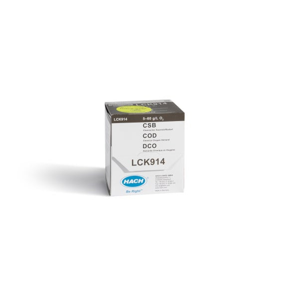 Hach LCK914 COD Cuvette Test 5000-60000mg/L - 25 tests