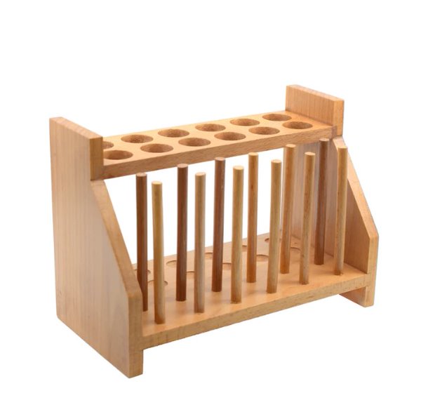 Burette rack,vertical,wall mounted,accepst 12 burettes upto 50ml capacity & up to 2 cm dia.(Each)