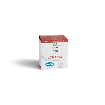 Hach LCK1014 COD Cuvette Test 100-2000mg/L (for high-Chloride samples) - 25 tests