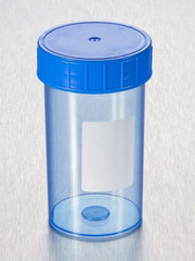Containers, Straight 180ml. Blue PP, Blue Screw Cap, Plain Label (Pack of 264 )
