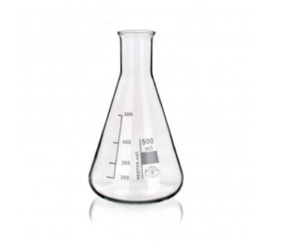 Flask, Erlenmeyer, Borosilicate Glass, Narrow Mouth, 1Ltr (Pack 6)