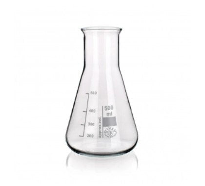 Simax Glass Erlenmeyer Flask with Wide Neck - 50mL x 10pcs