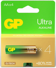 Batteries, Alkaline, AA Size, 1.5V (Pack 4)