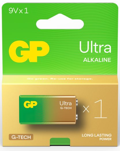 Batteries, Alkaline, PP3 Size, 9V (Pack 1)