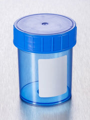 Container, Universal, Sterile, Blue PP, White Label, Blue Cap, 125ml, TP52C-021 (Pack 380)