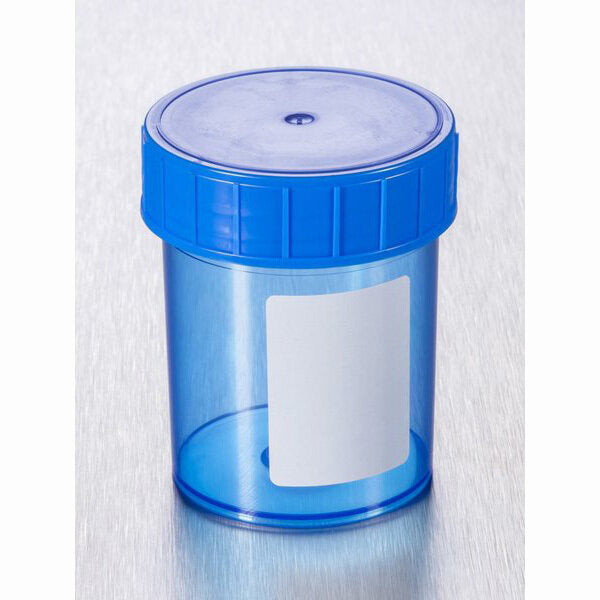 Container, Universal, Sterile, PS, Blue, Plain Label, 120ml, 409755 (Pack 475)