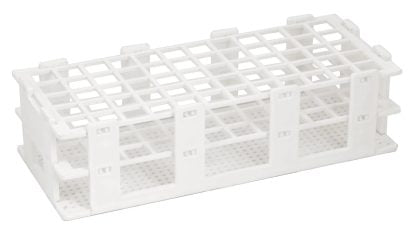 Test Tube Rack, Poly Prop, 16mm Dia Hole, 60 holes (5x12), Red