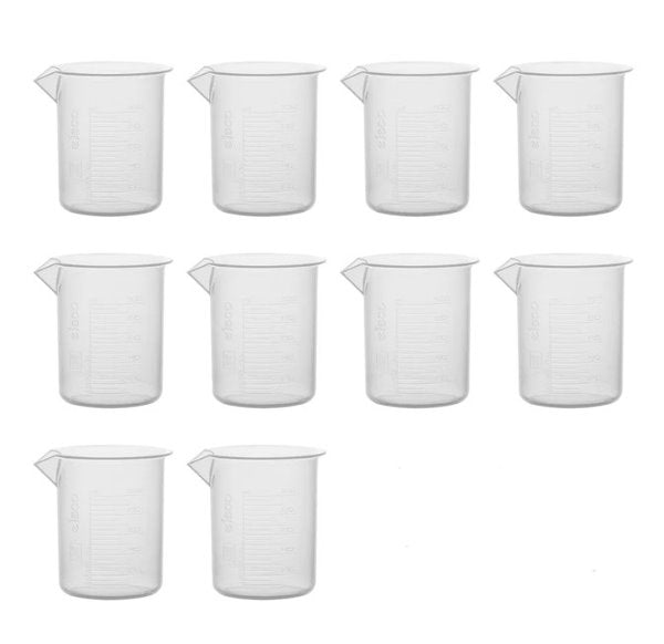 Beaker, Polypropylene, Set of 10 (5x100ml & 5x250ml) (Each)