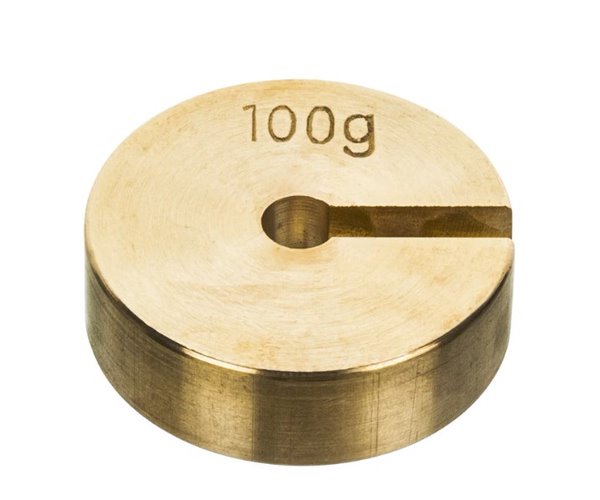 Weight, Slotted, Brass, 100g (Each)