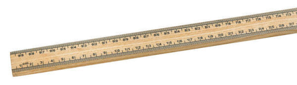 Wooden 1 meter ruler cm/mm (Pack of 10)