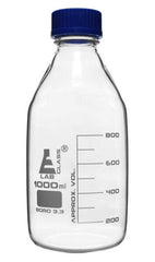 Bottle Reagent graduated, borosilicate glass, with screw cap (GL 45) 1000ml. (Pack of 6)