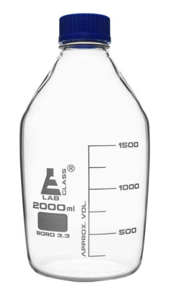 Bottle Reagent graduated, borosilicate glass, with screw cap (GL 45) 2000ml. (Each)