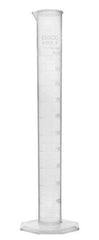 Cylinder Measuring Graduated-Hexagonal, cap. 100ml, Polypropylene (Pack of 10)