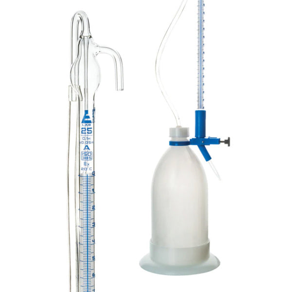 Burettes - Automatic Zeroing, capacity 50ml, Sub. Div. 0.10ml Tolerance ± 0.05ml, class \'A\' Volume bottle 1000ml (Each) (Each)