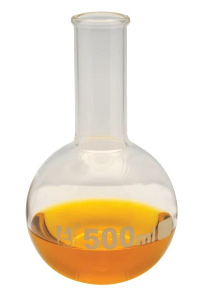 Borosilicate Glass Round Bottom Flask Narrow Neck - 500mL x 6pcs