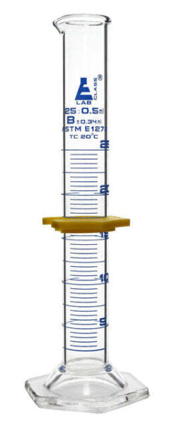 Graduated Glass Measuring Cylinder Class B to ASTM E1272 Std - 25mL