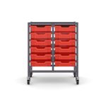 Trolley Sets with Trays - Double Column with 12 x F1 Shallow Trays